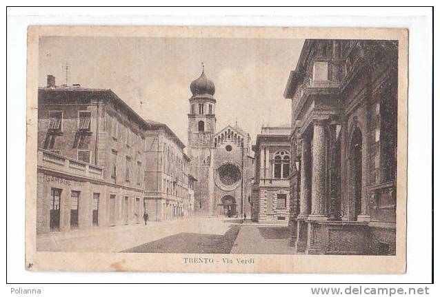 PO458# TRENTO - VIA VERDI - GARAGE FIAT  VG 1929 Quartiere Postale 30 - Trento