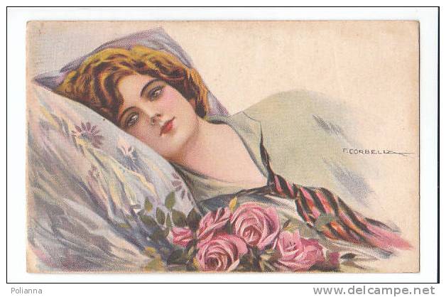 PO472# Illustrata CORBELLA - GIOVANE DONNA LIBERTY - CRAVATTA - ROSE  No VG - Corbella, T.