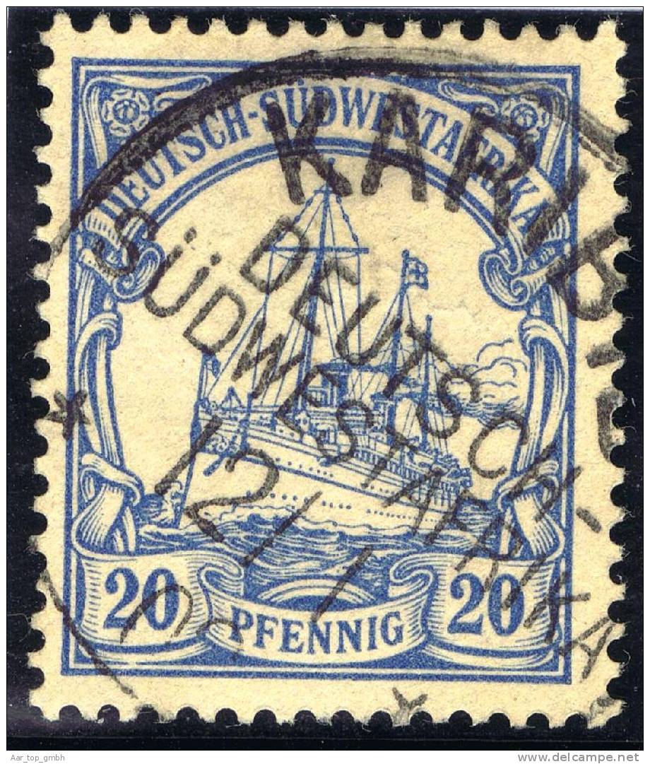 Deutsche Post In Südwestafrika KARIBIB 1902-01-12 VollStempel Mi#14 - Sud-Ouest Africain Allemand