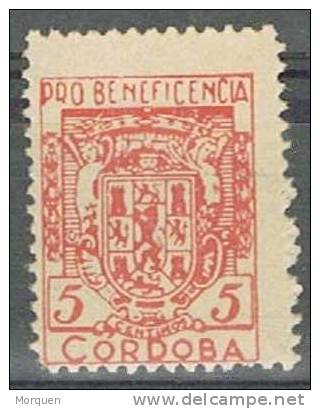 CORDOBA, Beneficencia 5 Cts, Guerra Civil * - Spanish Civil War Labels