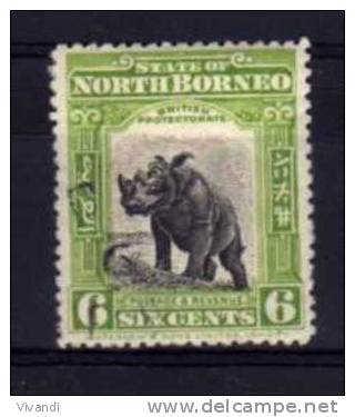 North Borneo - 1909 - 6 Cents/Rhinoceros - Postally Used - North Borneo (...-1963)