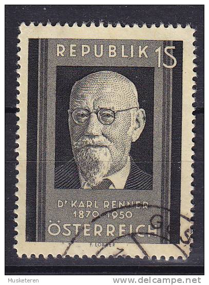 Austria 1951 Mi. 959  1 S Karl Renner - Gebraucht