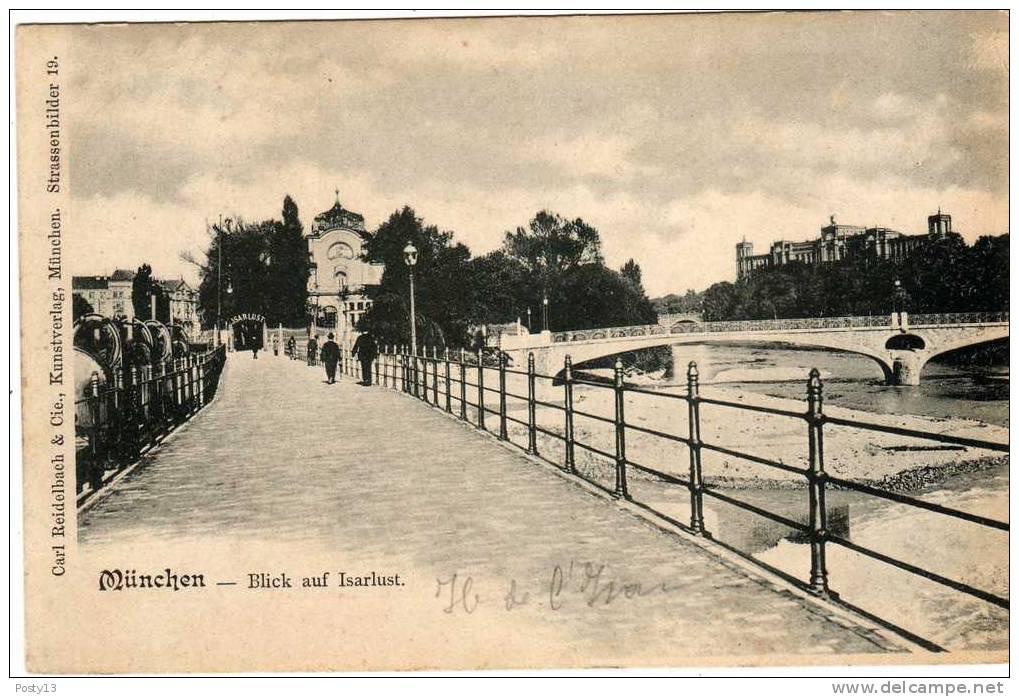 Munchen ( Munich) - "Blick Auf Isarlust"     - CPA  1900          TBE - Muenchen