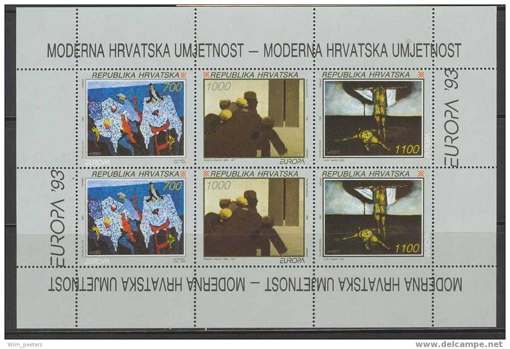 Europa CEPT 1993: Kroatie / Kroatien / Croatia / Croatie - Complete Sheets ** - 1993