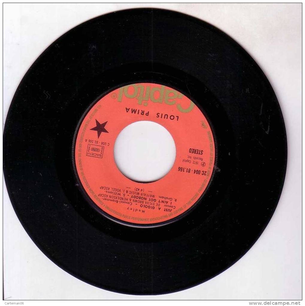 45 T - Louis Prima - Just A Gigolo Version Originale - Rock