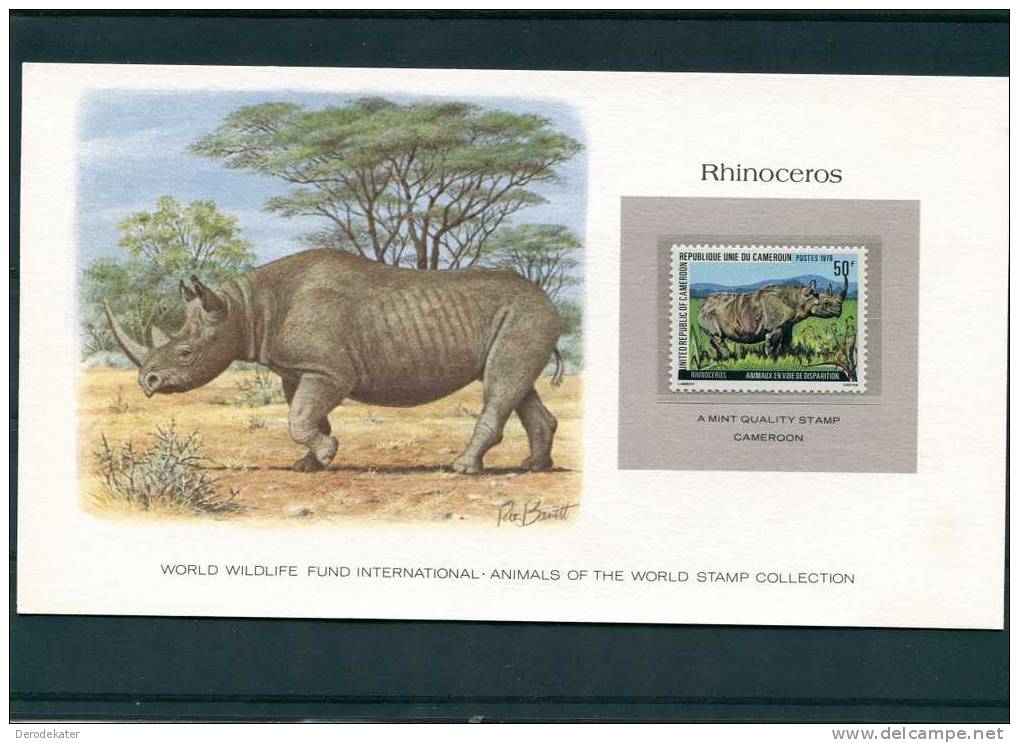 Rhinoceros. African Rhinoceros.. Hippopotame. Neushoorn. Nashorn.Republique Unie Du Cameroun.Cameroon.1979. MNH**. WWF. - Rhinocéros