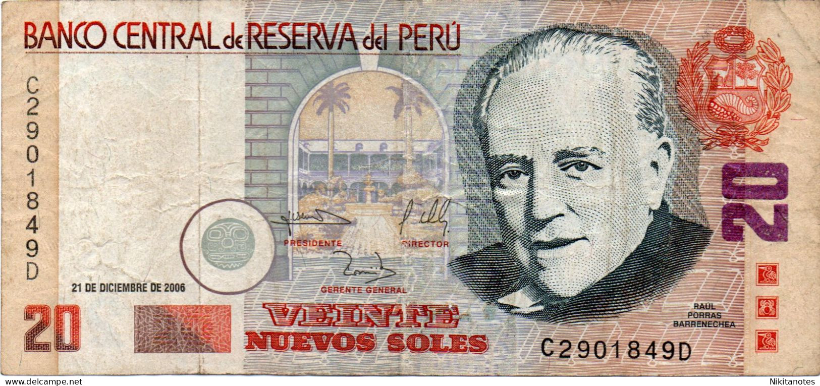 Perù 20 Nuovi Soles 2006 PK 176c See Scan Note - Peru