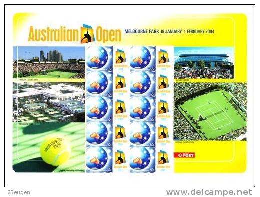 AUSTRALIA 2004 AUSTRALIAN OPEN SPECIAL EVENT SHEET - Blocks & Sheetlets