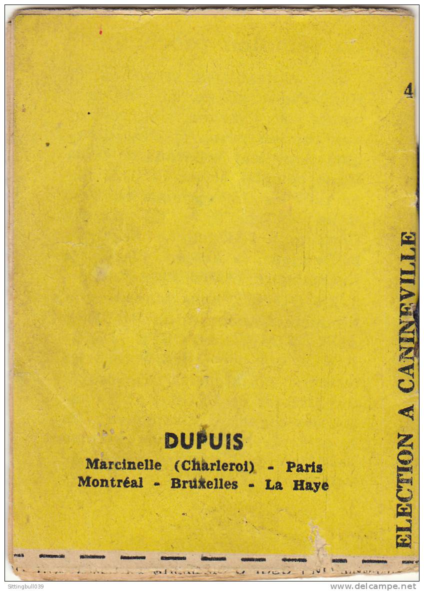 MINI-RECIT De SPIROU. N° 46. Election à Canineville, Une Aventure De Pégasol. DUBAR Et CRILL.. 1960. Dupuis Marcinelle. - Spirou Magazine