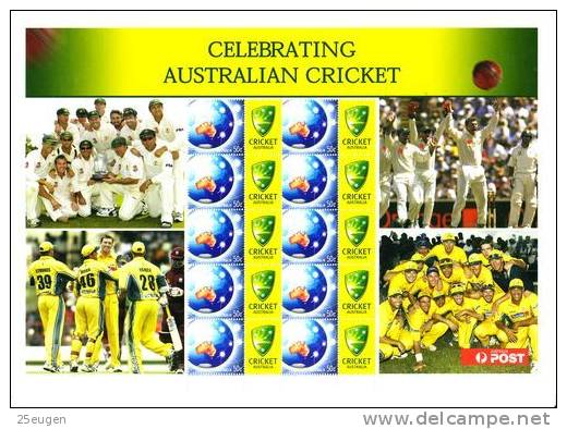 AUSTRALIA 2004 AUSTRALIAN CRICKET SPECIAL EVENT SHEET - Blocks & Sheetlets