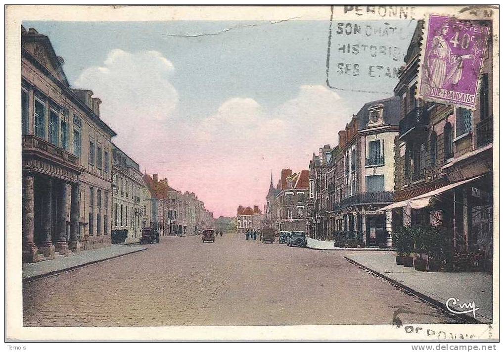 Cpa:Rue Saint-Sauveur PERONNE - Peronne