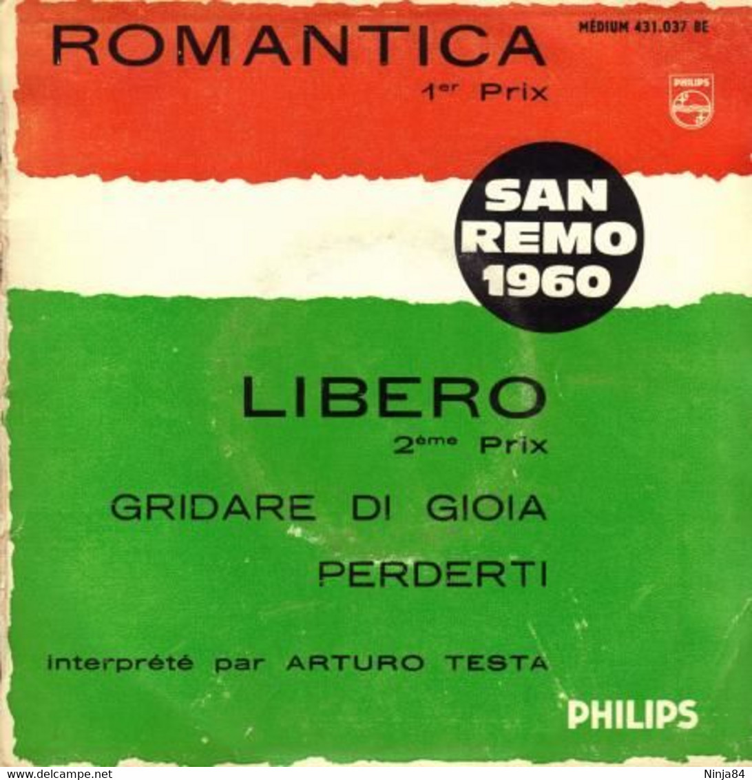 EP 45 RPM (7")  Arturo Testa  "  Romantica  " - Otros - Canción Italiana