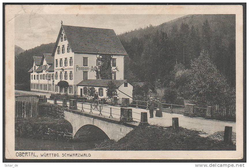 AK Obertal Baiersbronn Schwarzwald Gasthaus "Zum Goldenen Adler" 1927, Baden-Württemberg - Baiersbronn