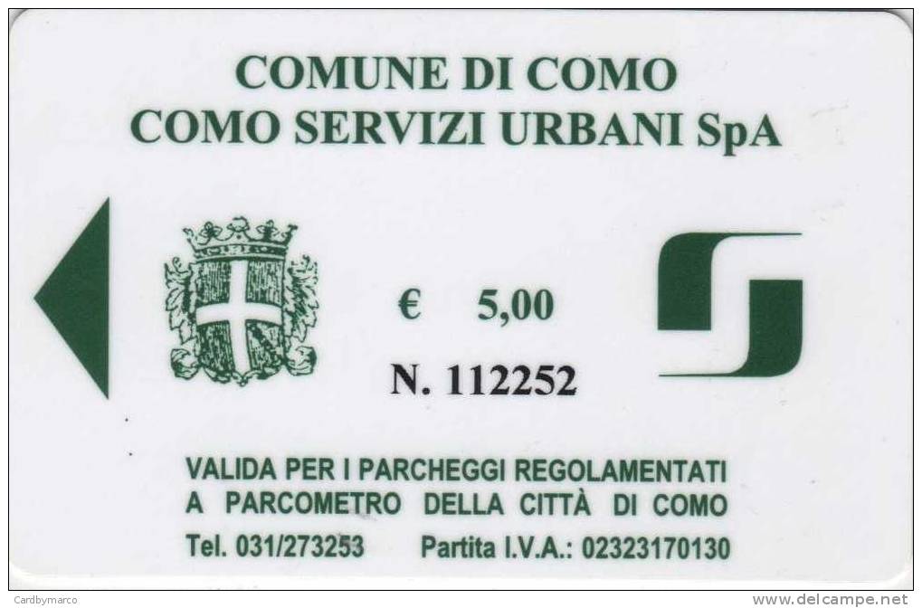 *ITALIA: PARKING CARD - COMO* - Usata - Altri & Non Classificati