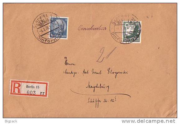 DR R-Brief Mif Minr.514,535 Berlin 3.3.38 - Briefe U. Dokumente