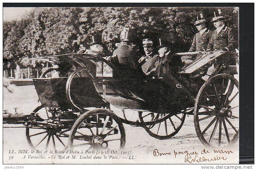 LE ROI D ITALIE A PARIS EN 1903 CARTE 5 - Recepties