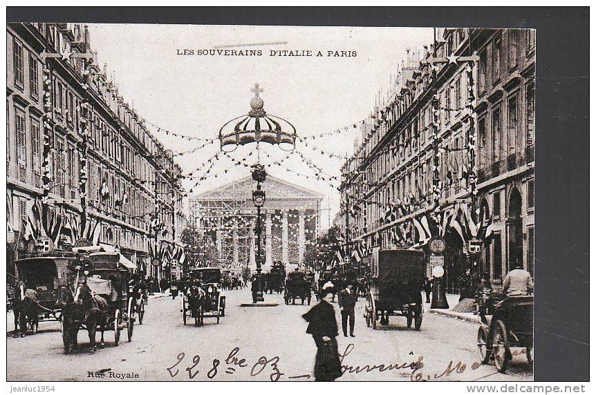 LE ROI D ITALIE A PARIS EN 1903 CARTE 5 - Réceptions