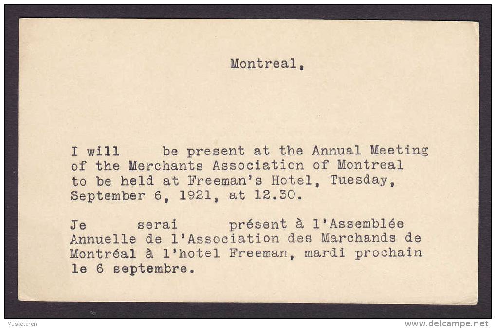 Canada Postal Stationery Ganzsache Entier Carte Postale Post Card King George V. - 1903-1954 Könige