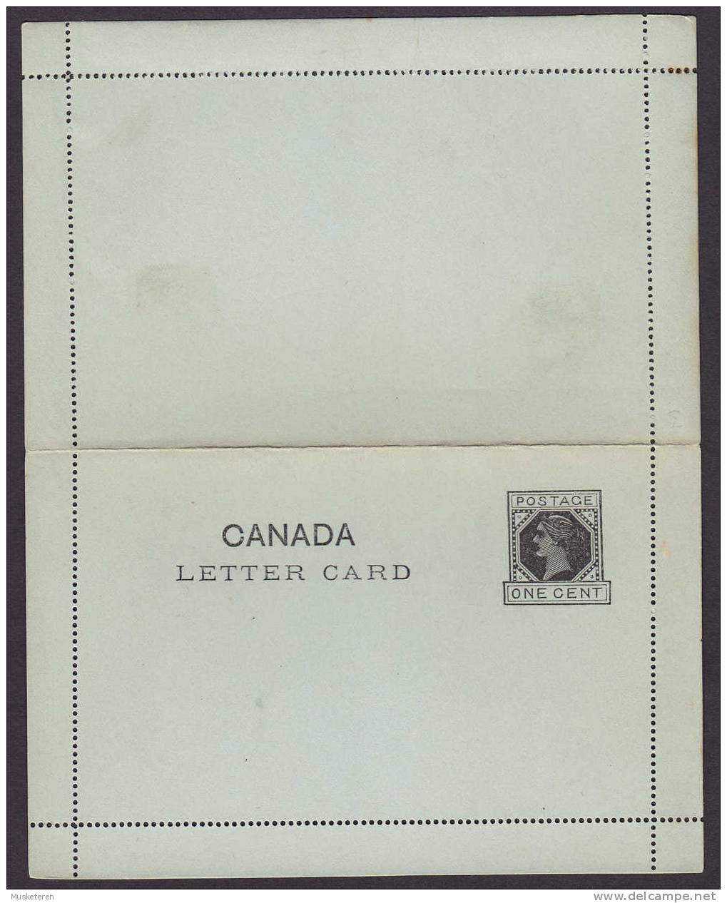 Canada Postal Stationery Ganzsache Entier Letter Card ONE CENT Queen Victoria Unused - 1903-1954 Kings