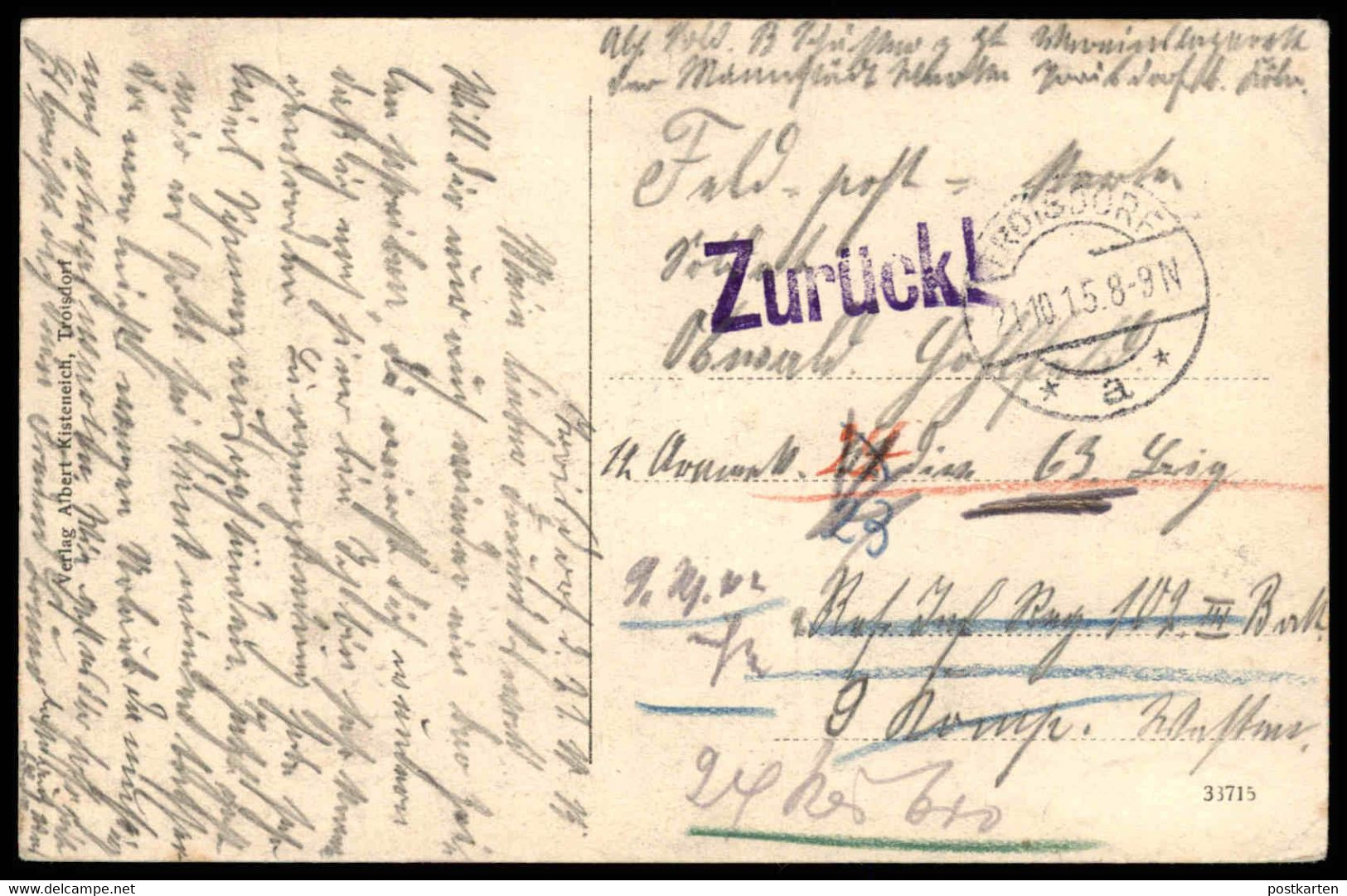 ALTE POSTKARTE GRUSS AUS TROISDORF KRANKENHAUS STEMPEL ZURÜCK ! Hospital Hopital Ansichtskarte AK Cpa Postcard - Troisdorf