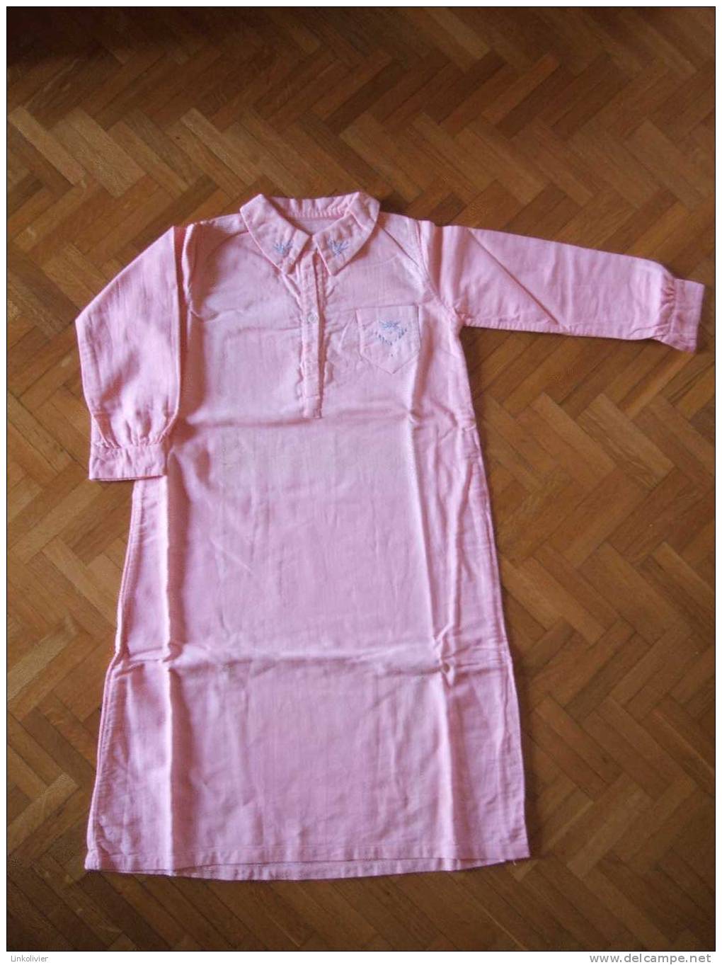 Ancienne CHEMISE De NUIT Brodée Vintage FILLE Fillette Enfant - 60 / 70's - 1940-1970