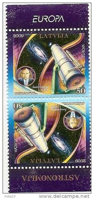 Latvia 2009 Europa - Astronomy  MNH  PAIR  TET A TET - 2009