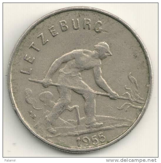 Luxembourg  1 Franc   KM#46.2  1955 - Luxembourg