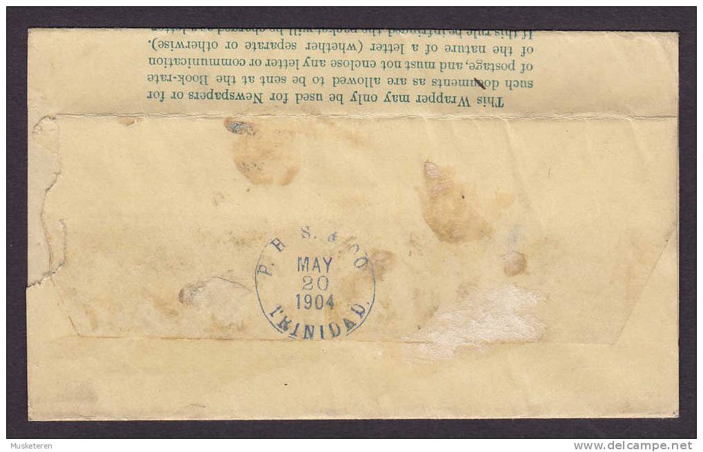 Trinidad Postal Stationery Ganzsache Entier Streifband Wrapper R-Mail PORT OF SPAIN 1904 To Hamburg King Edward VII. - Trinidad Y Tobago