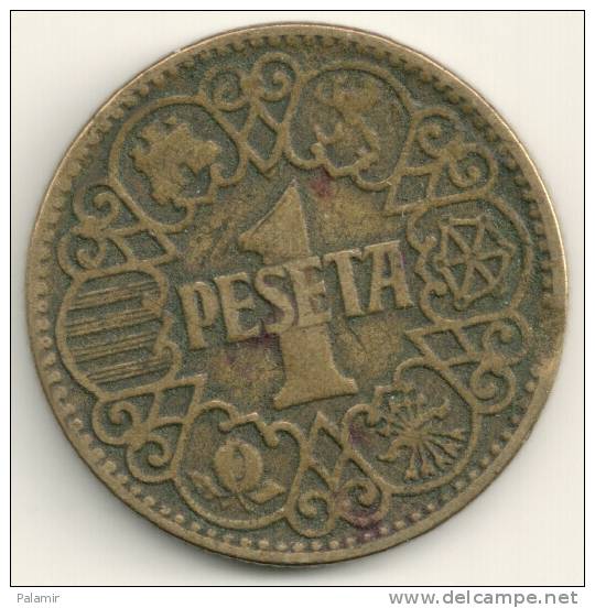 Spain  1 Peseta    KM#767  1944 - 1 Peseta