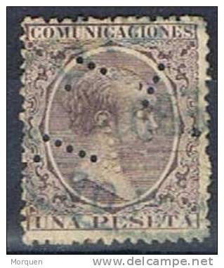 España 1 Pta Alfonso XIII Telegrafos, Perforado T1, Num 226 T  º - Usados