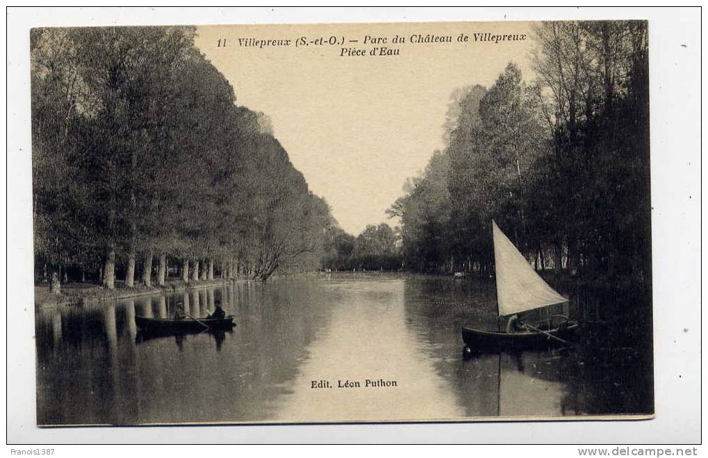 Ref 173 - VILLEPREUX - Parc Du Château - Pièce D'eau (carte Animée) - Villepreux