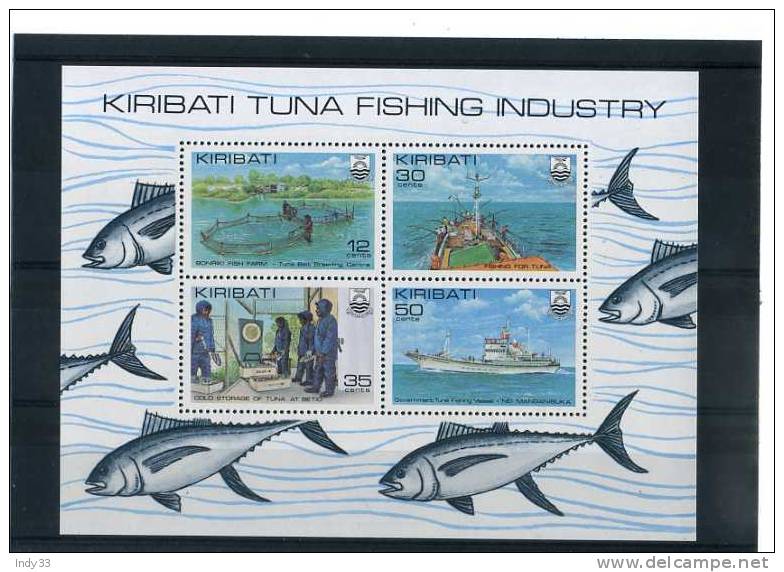 - KIRIBATI . BLOC SUR LA PÊCHE . NEUF SANS CHARNIERE - Kiribati (1979-...)