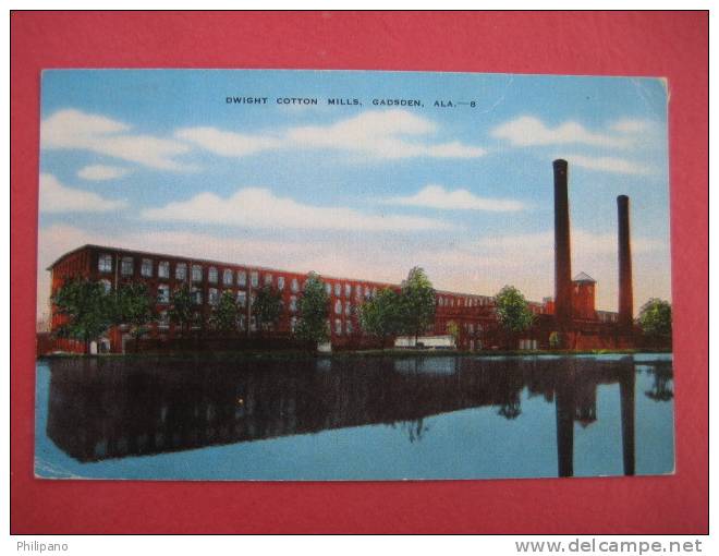 Gadsden Al  Dwight Cotton Mill   1944 Cancel    Linen-----====---ref 149 - Andere & Zonder Classificatie