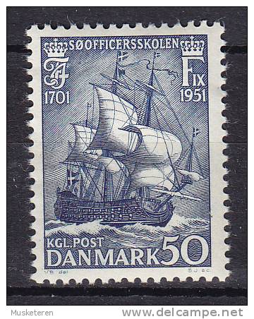 Denmark 1951 Mi. 325    50 Øre Dänische Seeoffizier-schule Linienschiff Sailing Ship "Frederik Quartus" MH* - Nuevos