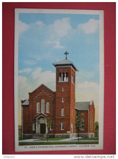 Cullman Al ---St Johns Evangelical Luthern Church  Vintage Wb --===--- Ref 149 - Other & Unclassified