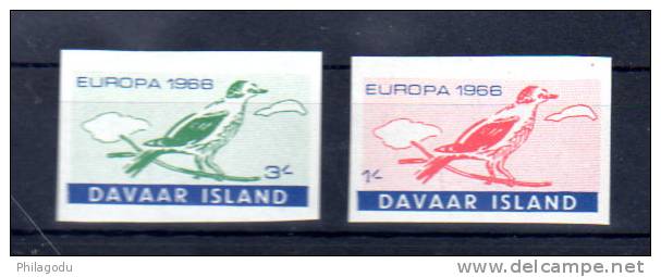 G-B   Davaar 1966, **  Poste Locale, Europa, Oiseaux, - Local Issues
