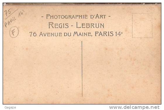 75 PARIS  CARTE PHOTO Portrait De Femme Photographe Localisé - Arrondissement: 14