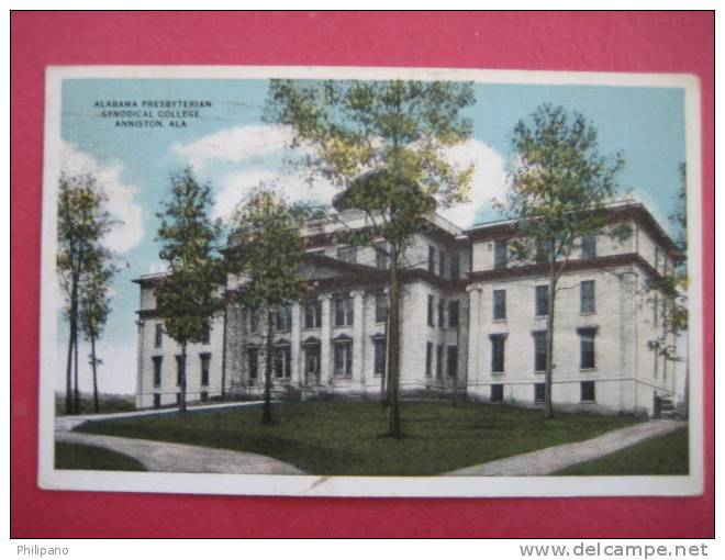 Anniston Al  --Presbyterian Synodical College   1917 Cancel   --===--- Ref 150 - Autres & Non Classés