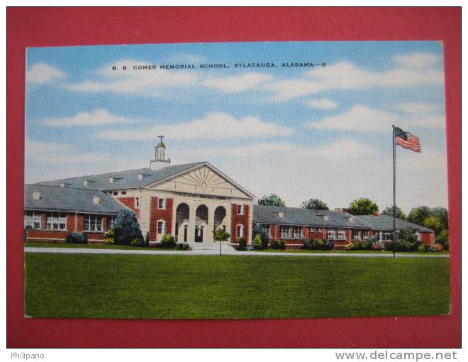 Sylacauga Al--  B.B. Memorial School   --- Linen -    --===--- Ref 150 - Other & Unclassified