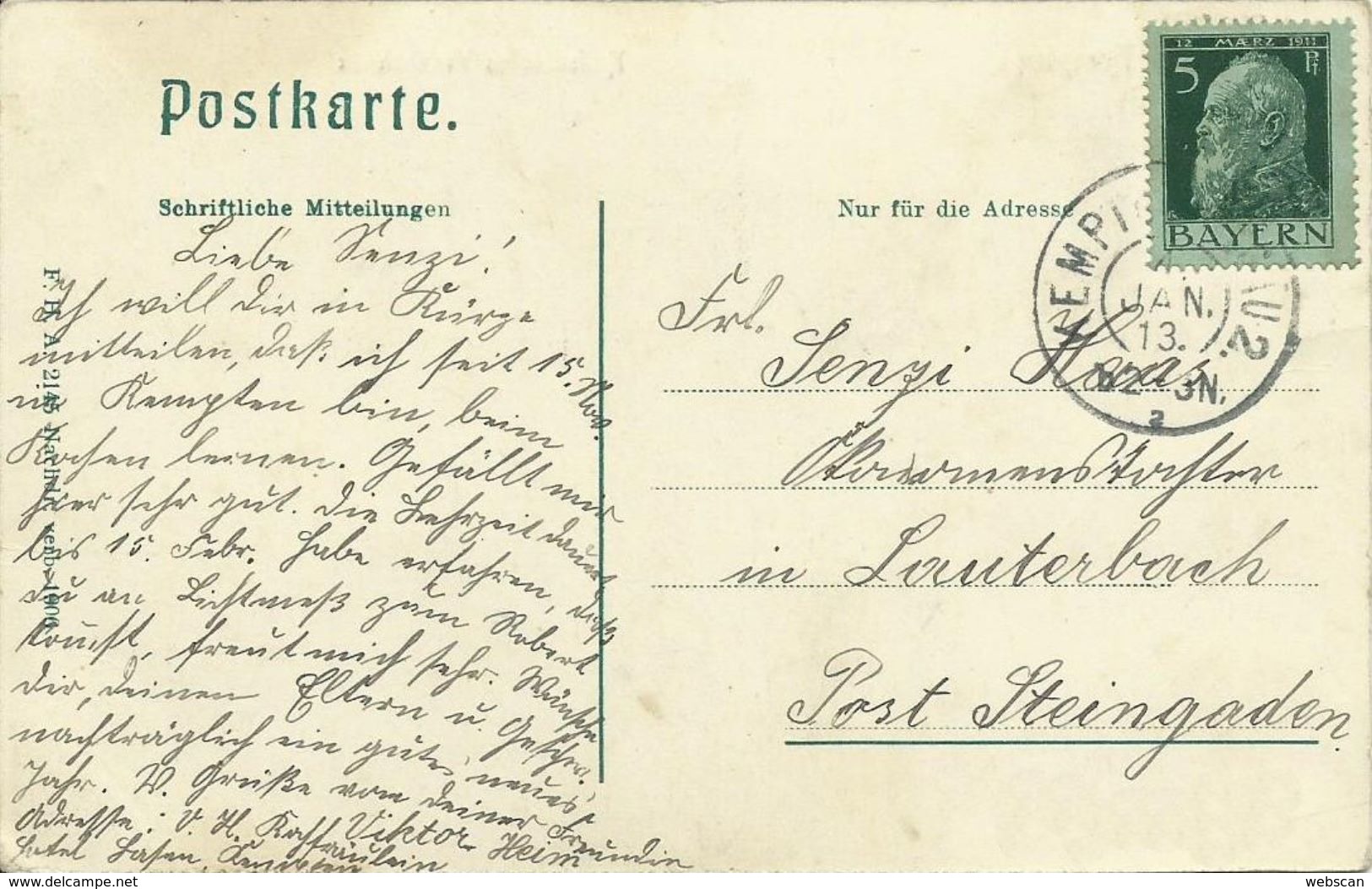 AK Kempten Katholisches Vereinshaus 1913 #92 - Kempten
