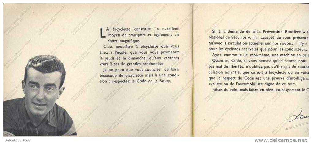 Ce Que Doit Savoir Le Jeune Cycliste ( Vélo ) INS Prévention Routière 1958 Préface Louison BOBET + Belles Illustrations - Transport