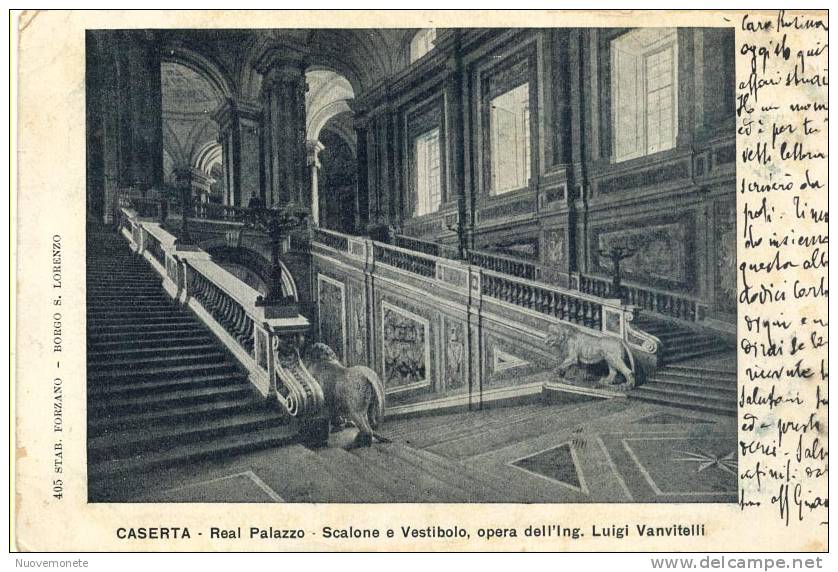CASERTA - Real Palazzo - Scalone E Vestibolo, Opera Dell´ing. Luigi Vanvitelli - Primi ´900 - Caserta