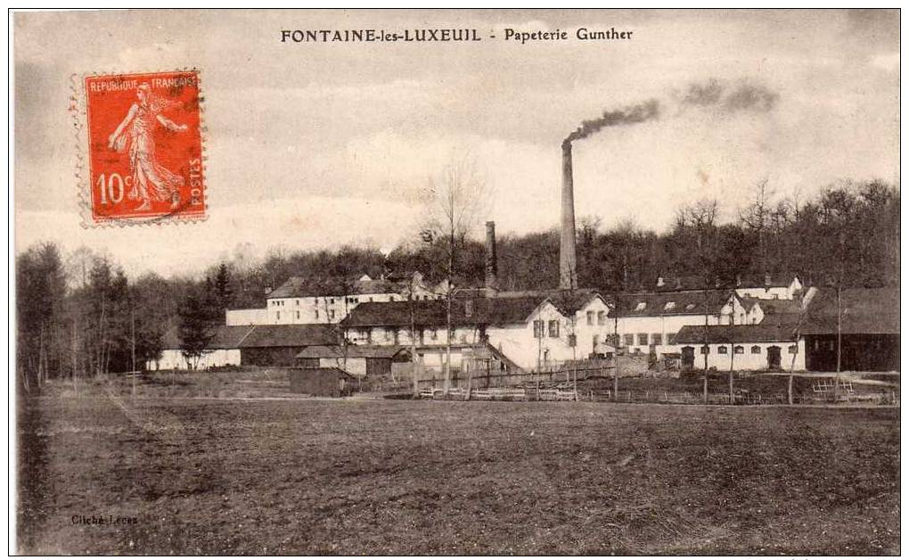 FONTAINE LES LUXEUIL   PAPETERIE GUNTHER     .B. - Autres & Non Classés