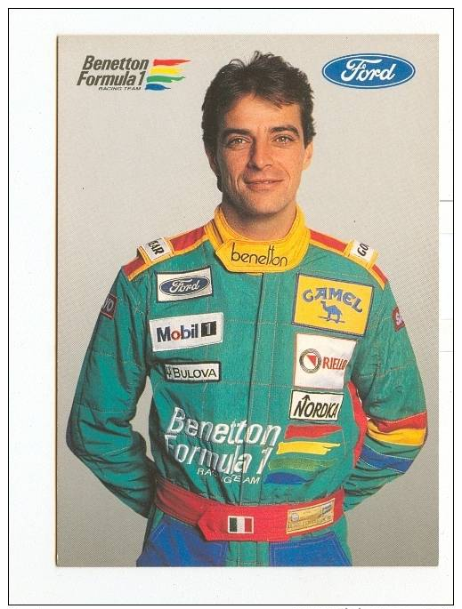 ALESSANDRO NANNINI-Benetton Formula 1-NV -Retro: Autografo- - Otros & Sin Clasificación