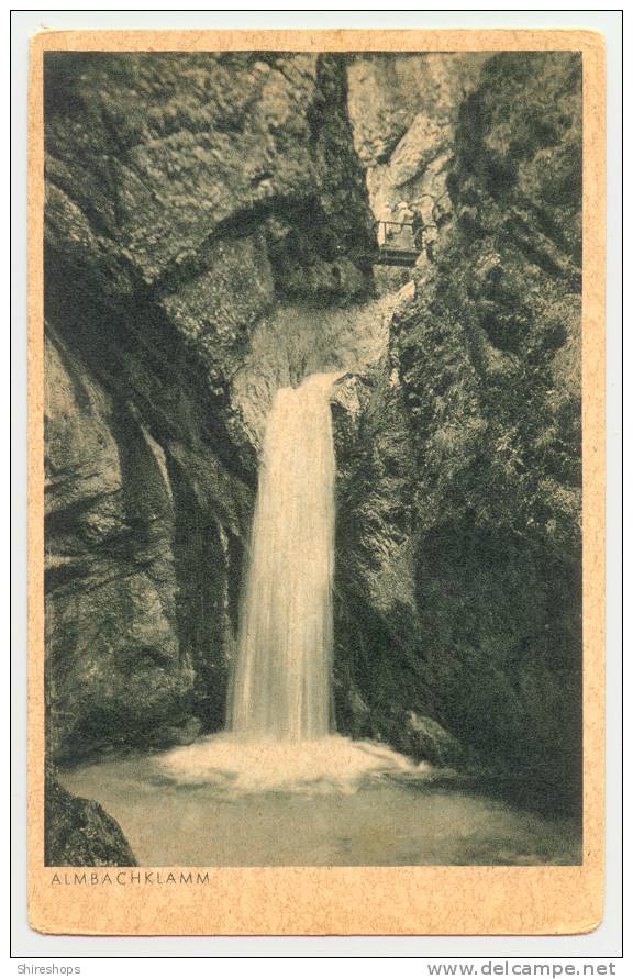 Die Almbachklamm Bei Berchtesgaden Waterfall Germany #861 - Berchtesgaden