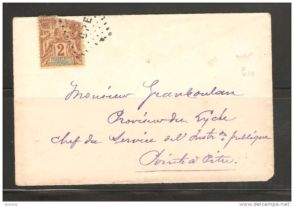 Guadeloupe 1890's Local Cover To  Pointe A Pitre - Lettres & Documents