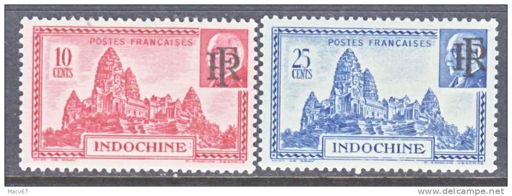 French Indochine 262-3  * - Nuevos