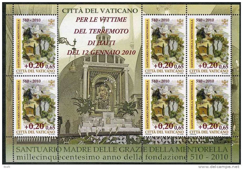 2010 Vaticano, Foglietto " Pro Haiti ", Serie Completa Nuova (**) AL FACCIALE - Blocchi E Foglietti