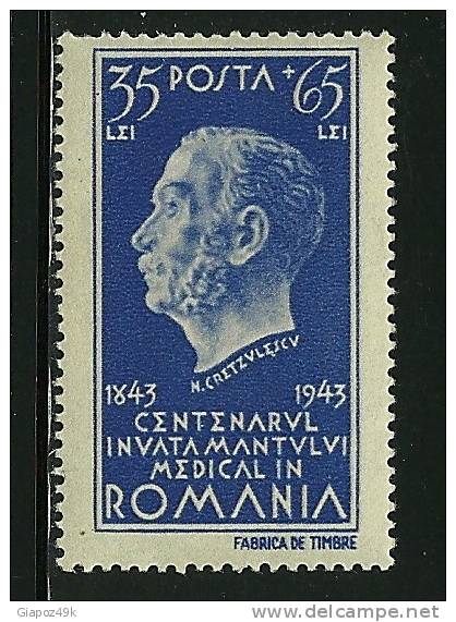 ● ROMANIA 1943 - MEDICINA - N. 760 * Serie Completa - Cat. ? € - Lotto N. 1343 - Neufs