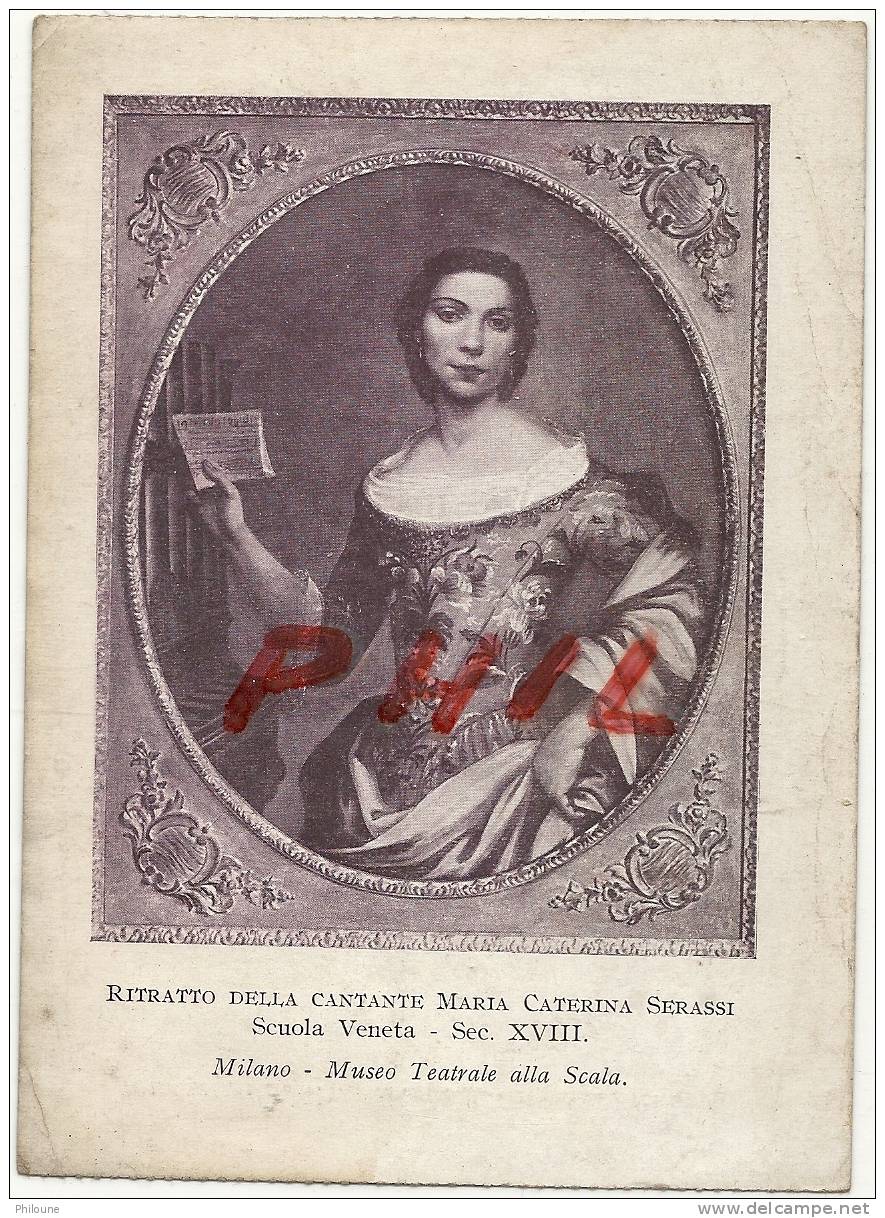 Portrait De La Chanteuse Maria Caterina Serassi - Ecole Vénitienne Du XVIIIe Siècle,  Ref 1103-1140 - Pittura & Quadri